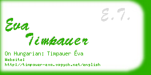 eva timpauer business card